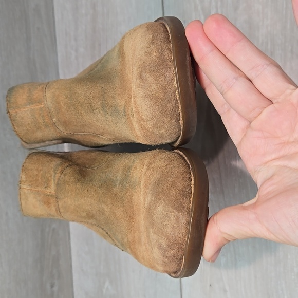 Born Women's Cut Out Side Suede Ankle Boots Moto Shoes Sz 8M - Picture 5 of 12